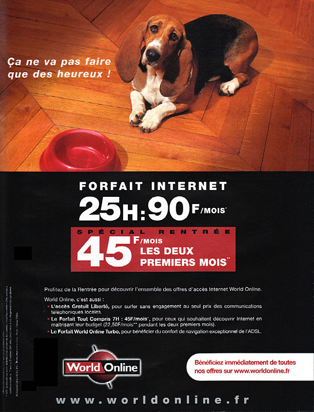 Publicité World Online 2000